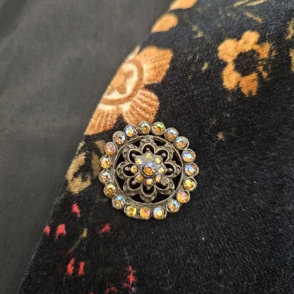 Lea Rome Cotton Velvet Floral Blazer - Picture 6 of 9